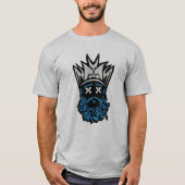 The Bearded King- Carolina Panthers Colorway T-shirt (Voorkant)