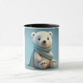 The bear's photo was placed on the logo cup. mok (Midden)