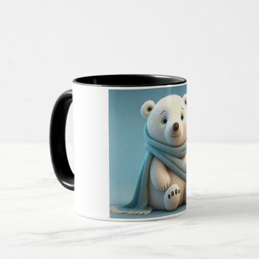 The bear's photo was placed on the logo cup. mok (Voorkant links)