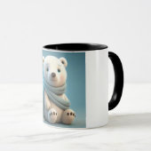The bear's photo was placed on the logo cup. mok (Voorkant rechts)