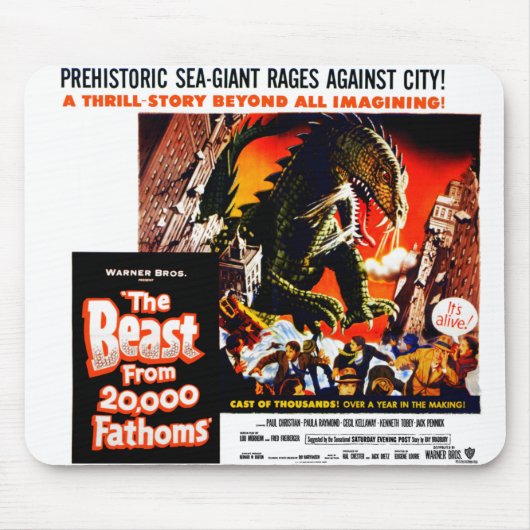 The Beast: From 20.000 Fathoms Mousepad Muismat (Voorkant)