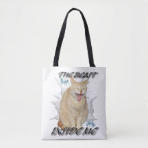 The Beast Inside Me funny meme bag