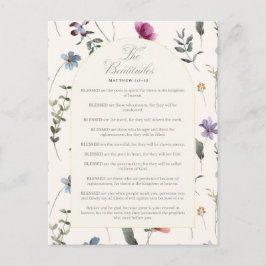 The Beatitudes Matthew 5:3–12 Floral Scripture Briefkaart