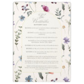 The Beatitudes Matthew 5:3–12 Floral Scripture Klembord (Achterkant)