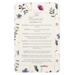The Beatitudes Matthew 5:3–12 Floral Scripture Magneet