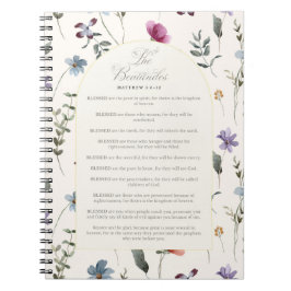 The Beatitudes Matthew 5:3–12 Floral Scripture Notitieboek