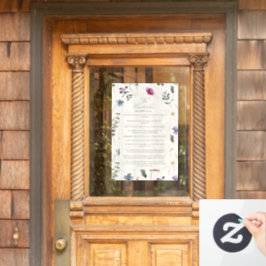 The Beatitudes Matthew 5:3–12 Floral Scripture Raamsticker