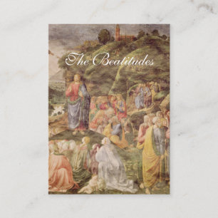 The Beatitudes - Prayer Card (flat) Visitekaartje