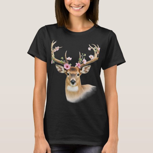 the beautiful deer t-shirt (Voorkant)