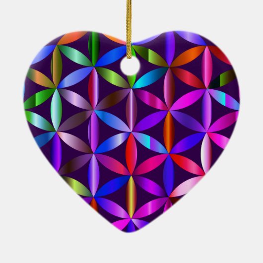 The Beautiful Flower of Life Valentines Day Tree  Keramisch Ornament (Achterkant)