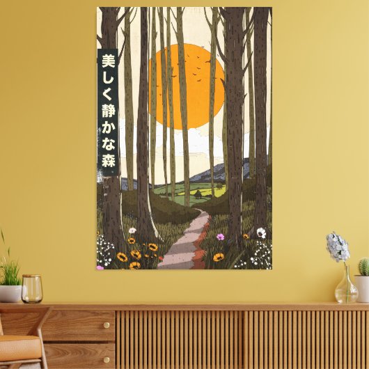 The Beautiful quiet forest Canvas Afdruk (Insitu (Woonkamer))