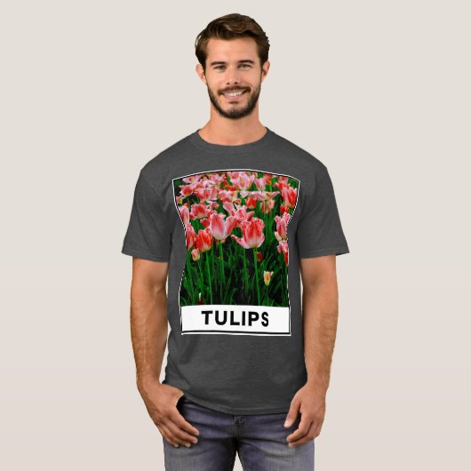 The Beauty of Pink Tulip Flower in The Garden Phot T-shirt (Voorkant volledig)