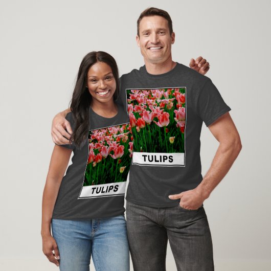 The Beauty of Pink Tulip Flower in The Garden Phot T-shirt (Unisex)