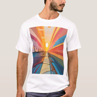 The beauty of the sunset on canvas t-shirt