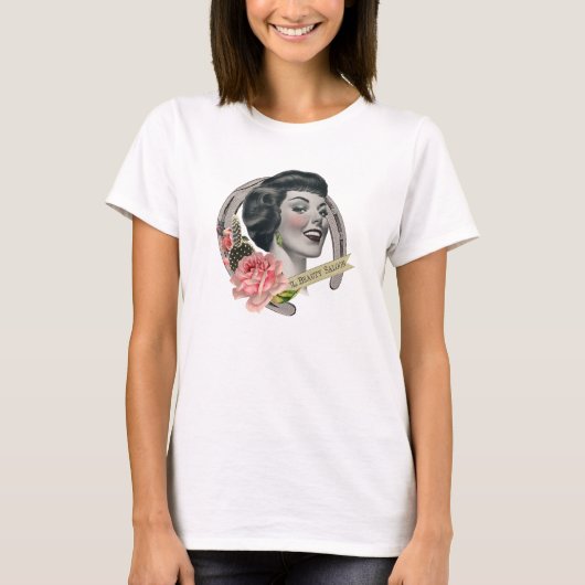 The Beauty Saloon Women's T Shirt White (Voorkant)