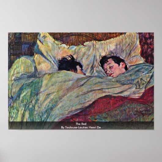 The Bed, door Toulouse-Lautrec Henri Poster (Voorkant)
