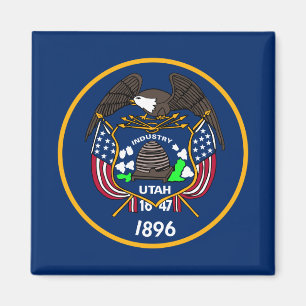 The Beehive State Industry Flag of Utah Magneet