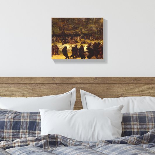 The Beer Dance, 1870, van William Holbrook Beard Canvas Afdruk (Insitu (Slaapkamer))