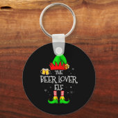 The Beer Lover Elf Matching Family Christmas Drink Sleutelhanger (Voorkant)