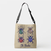 The Beetles pixelart Crossbody Tas (Achterkant)