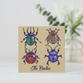The Beetles pixelart Kaart (Staand voorkant)
