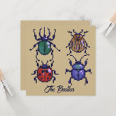 The Beetles pixelart Kaart (Voorkant / Achterkant in situ)