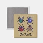 The Beetles, pixelart Magneet (Voorkant / Achterkant)
