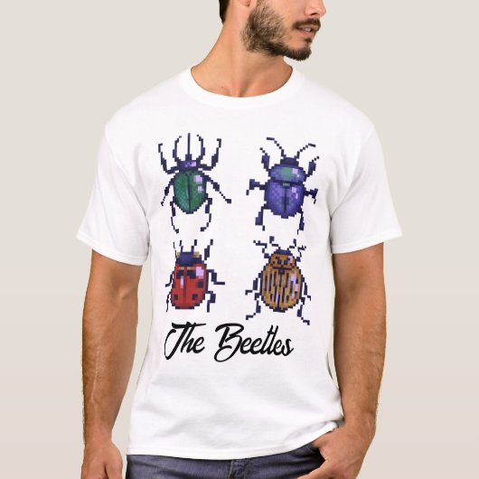 The Beetles, pixelart T-shirt (Voorkant)