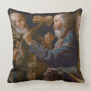 The Beggars' Brawl, c.1625-30 (olie op canvas) Kussen