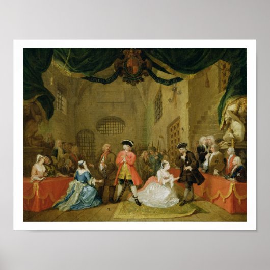 The Beggar's Opera, Scene III, Act XI, 1729 (oil o Poster (Voorkant)