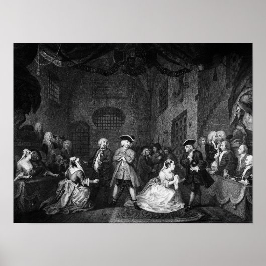 The Beggar's Opera, Scene III, Act XI, c.1728 Poster (Voorkant)