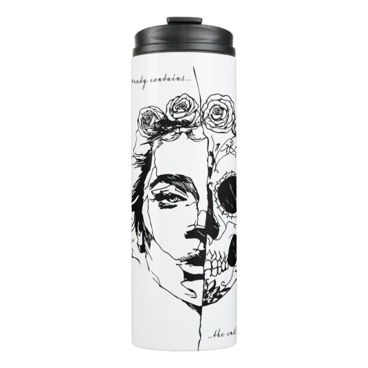 The beginning already contains the end thermosbeker (Voorkant)