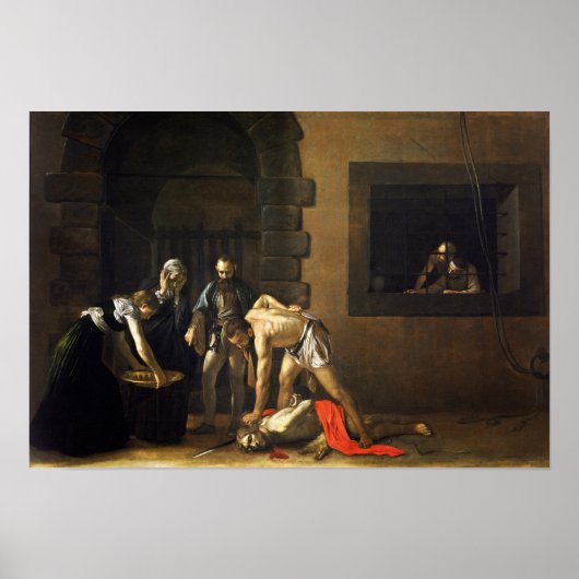 The Beheading of Saint John by Caravaggio - Poster (Voorkant)