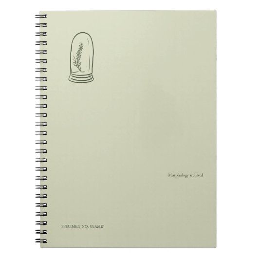 The Bell Jar- Botanists Pause- Minimal  Notitieboek (Voorkant)