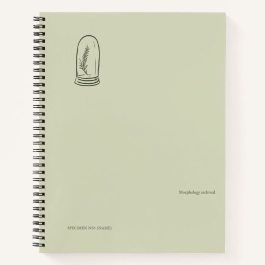 The Bell Jar- Botanists Pause- Minimal Notitieboek (Voorkant)