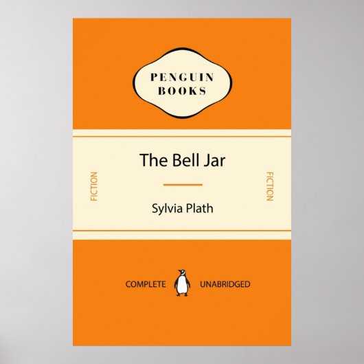 The Bell Jar by Sylvia Plath Penguin Classic Hoesj Poster (Voorkant)