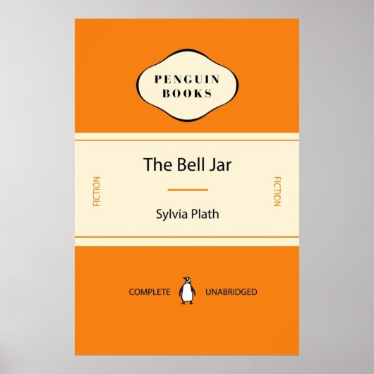The Bell Jar by Sylvia Plath Penguin Classic Hoesj Poster (Voorkant)
