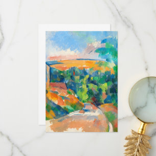 The Bend in the Road van Paul Cezanne Bedankkaart