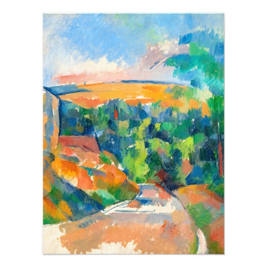 The Bend in the Road van Paul Cezanne Foto Afdruk (Voorkant)