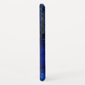 The Berry Blue Sparkling Floral art Case-Mate iPhone Case (Achterkant/links)