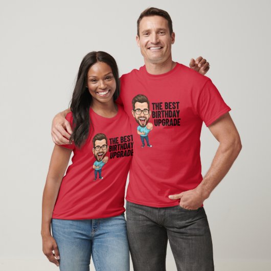 The Best Birthday Upgrade Dad with Glasses T-shirt (Unisex)