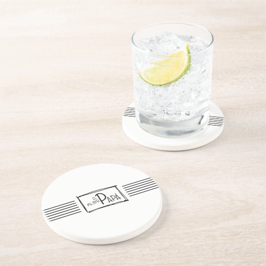 The best Dad. El mejor Papá. Zandsteen Onderzetter (Zijkant)