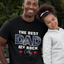 "The Best Dad My Rock" grafisch T-shirt