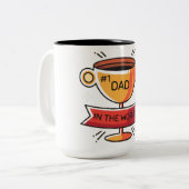 the best dad tweekleurige koffiemok (Voorkant links)