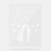 The Best Day Ever Personalized Wedding Acryl Bord (Voorkant)