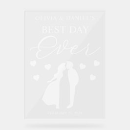 The Best Day Ever Personalized Wedding Acryl Bord