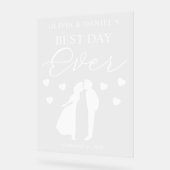 The Best Day Ever Personalized Wedding Acryl Bord (Hoek)