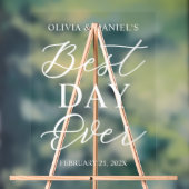 The Best Day Ever Personalized Wedding Welcome Acryl Bord (Neutraal)