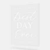 The Best Day Ever Personalized Wedding Welcome Acryl Bord (Hoek)
