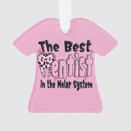 The Best Dentist in the Molar System Christmas Ornament (achterkant)